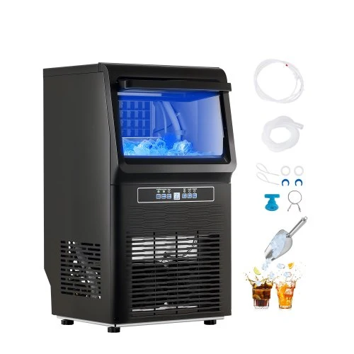 Máquina de Gelo Comercial VEVOR 80lbs/24H com Auto-Limpeza