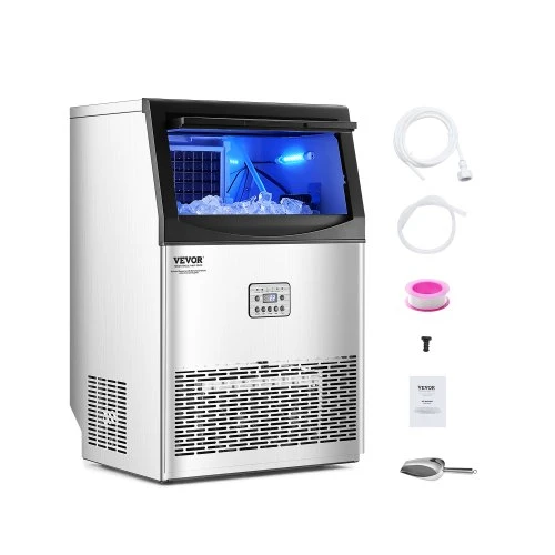 Máquina de Gelo Comercial VEVOR 90lbs/24H com Auto Limpeza