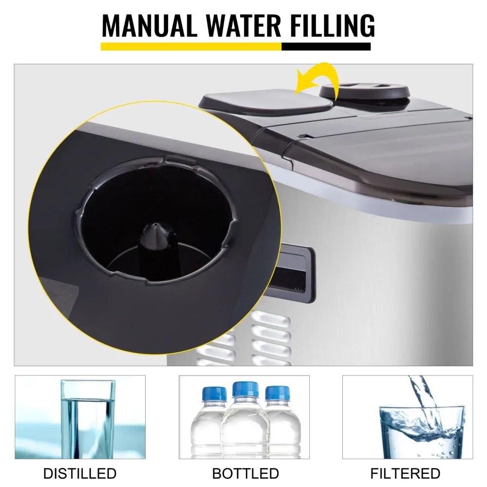 Máquina de Gelo Portátil VEVOR 18.1 kg com Dispensador