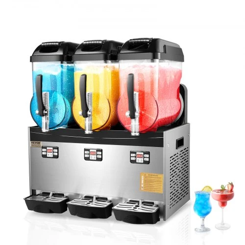 Máquina Slushy Comercial Tripla 12L VEVOR em ço Inox