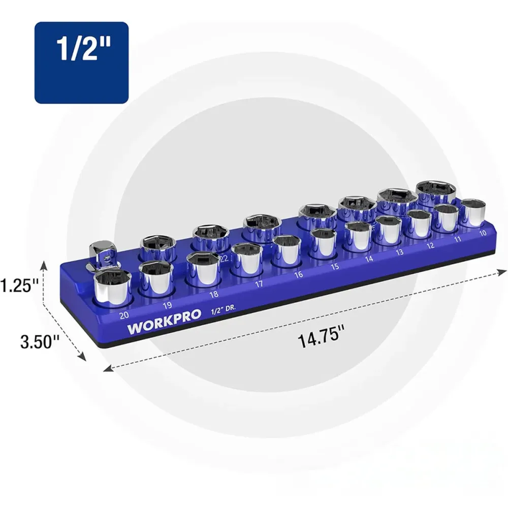 Organizador de Ferramentas Workpro 37,3 x 8,8 x 3,2 cm Metal