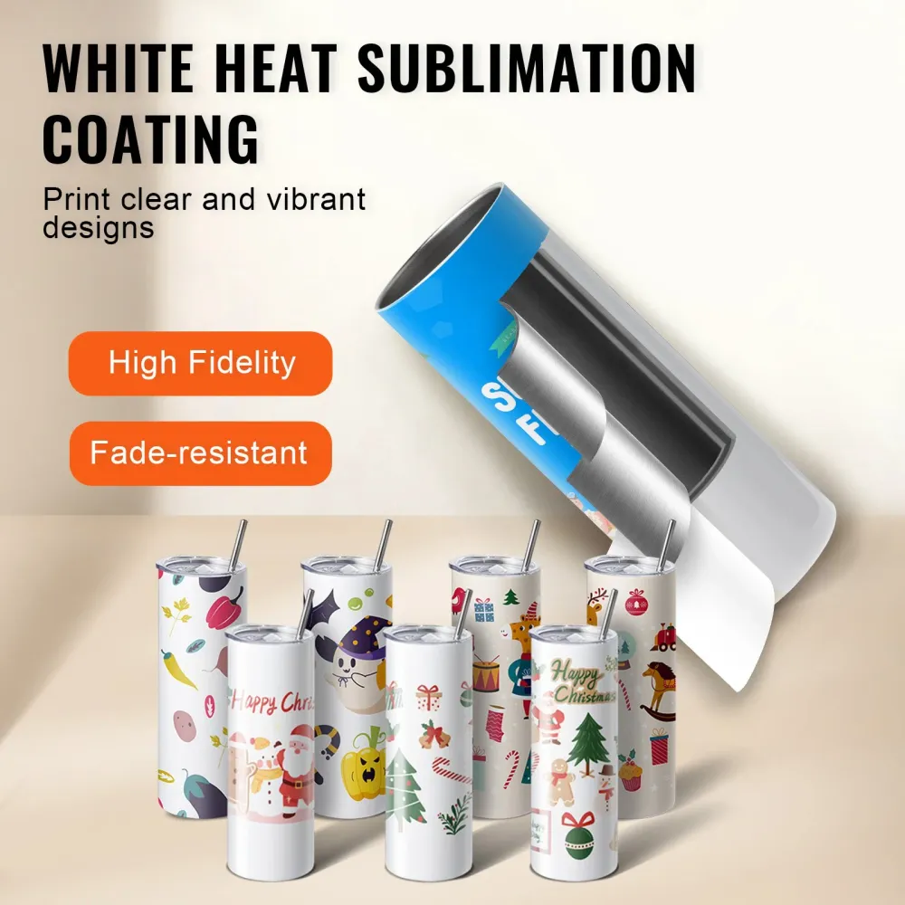 Pack 24 Copos Sublimação 591.5ml ço Inox com Acessórios