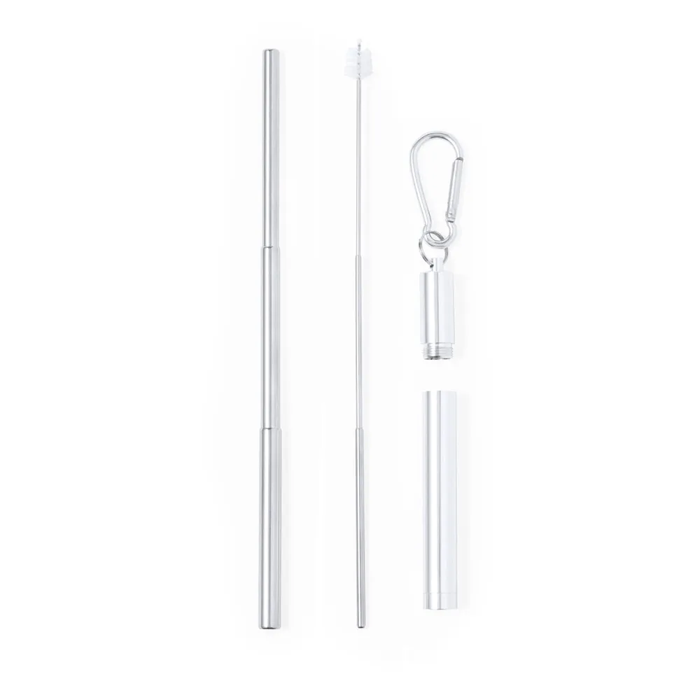 Pajita Reutilizável Extensível em ço Inox