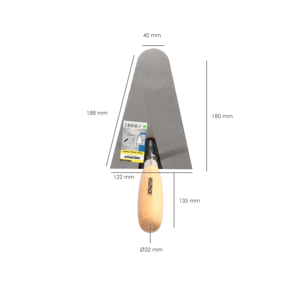 Paleta Wolfpack Plus com cabo de madeira 344 180x125 mm.