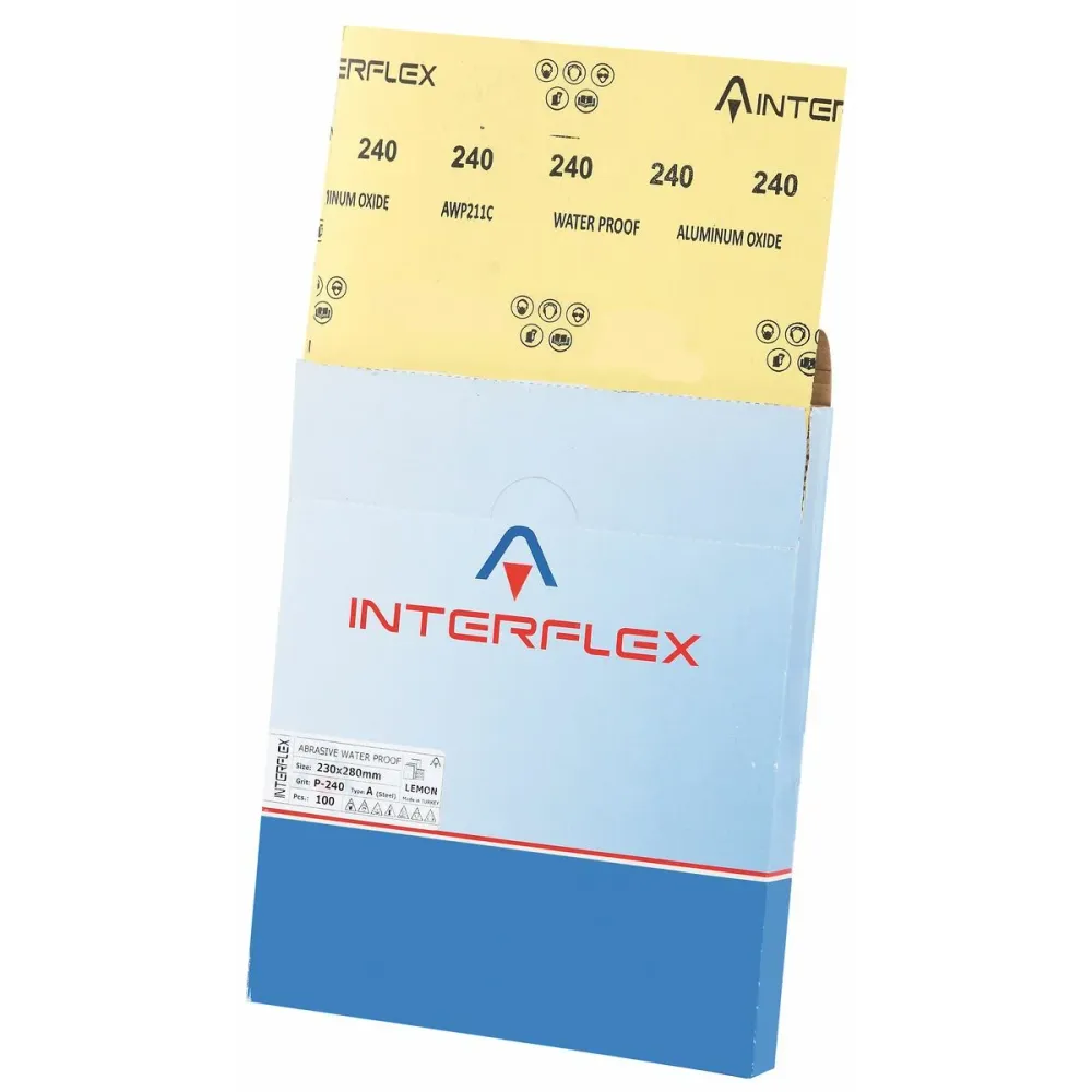 Papel de lixa INTERFLEX 600 g 23 x 28 cm