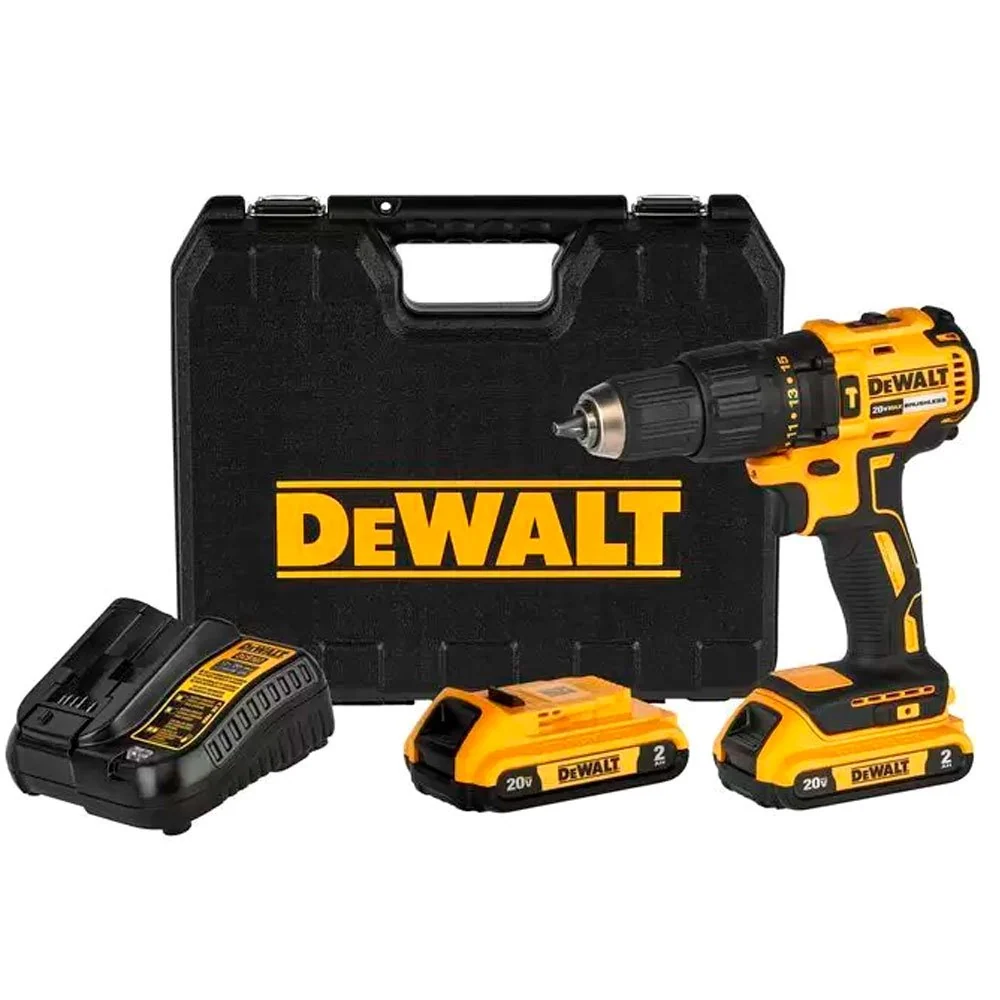 PARAFUSADEIRA/FURADEIRA DE IMPACTO 1/2" (13MM) 20V MAX LI-ION C/ 02 BATERIAS 2AH E 01 CARREGADOR DCD7781D2 DEWALT