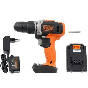 PARAFUSADEIRA/FURADEIRA DE IMPACTO 20V ÍON LÍTIO BCD704C1-BR 2 VELOCIDADES BLACK+DECKER