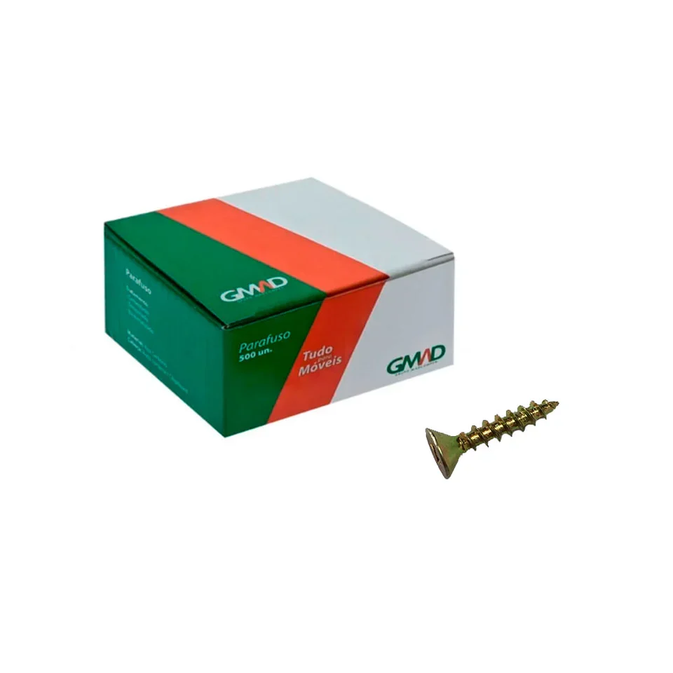 PARAFUSO PHILLIPS 4X25 CAIXA COM 500 PEÇAS GMAD