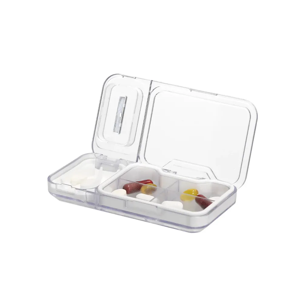 Pastillero Darkan com 4 Compartimentos e Cortador
