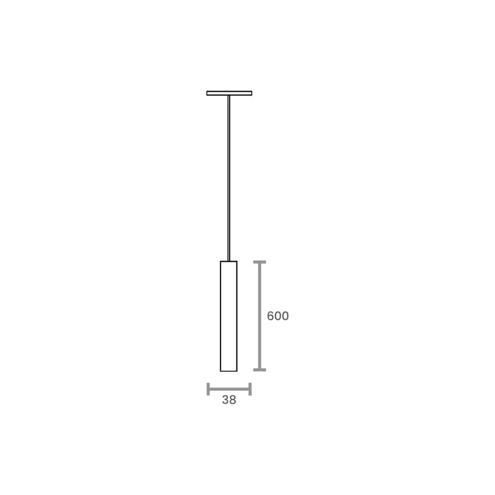 PENDENTE TABLI 600MM MR11 PRETO FOSCO