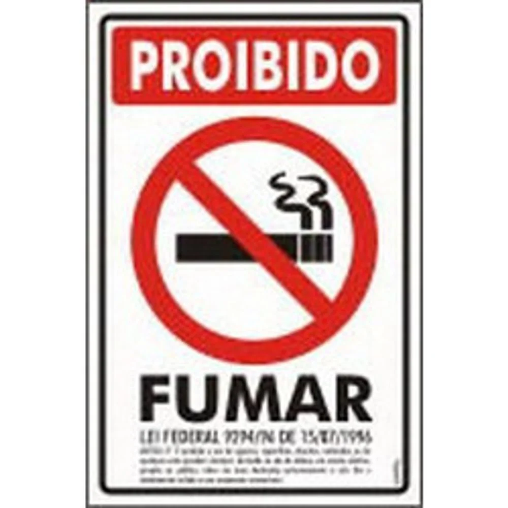 Placa Proibido Fumar 20x30cm