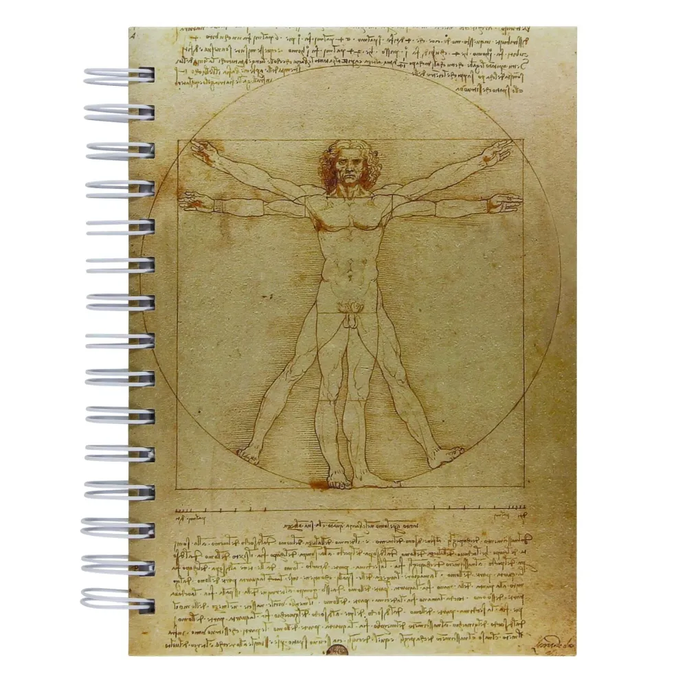 Planner Diário Básico Permanente 365 Dias Capa Dura A5 Homem Vitruviano