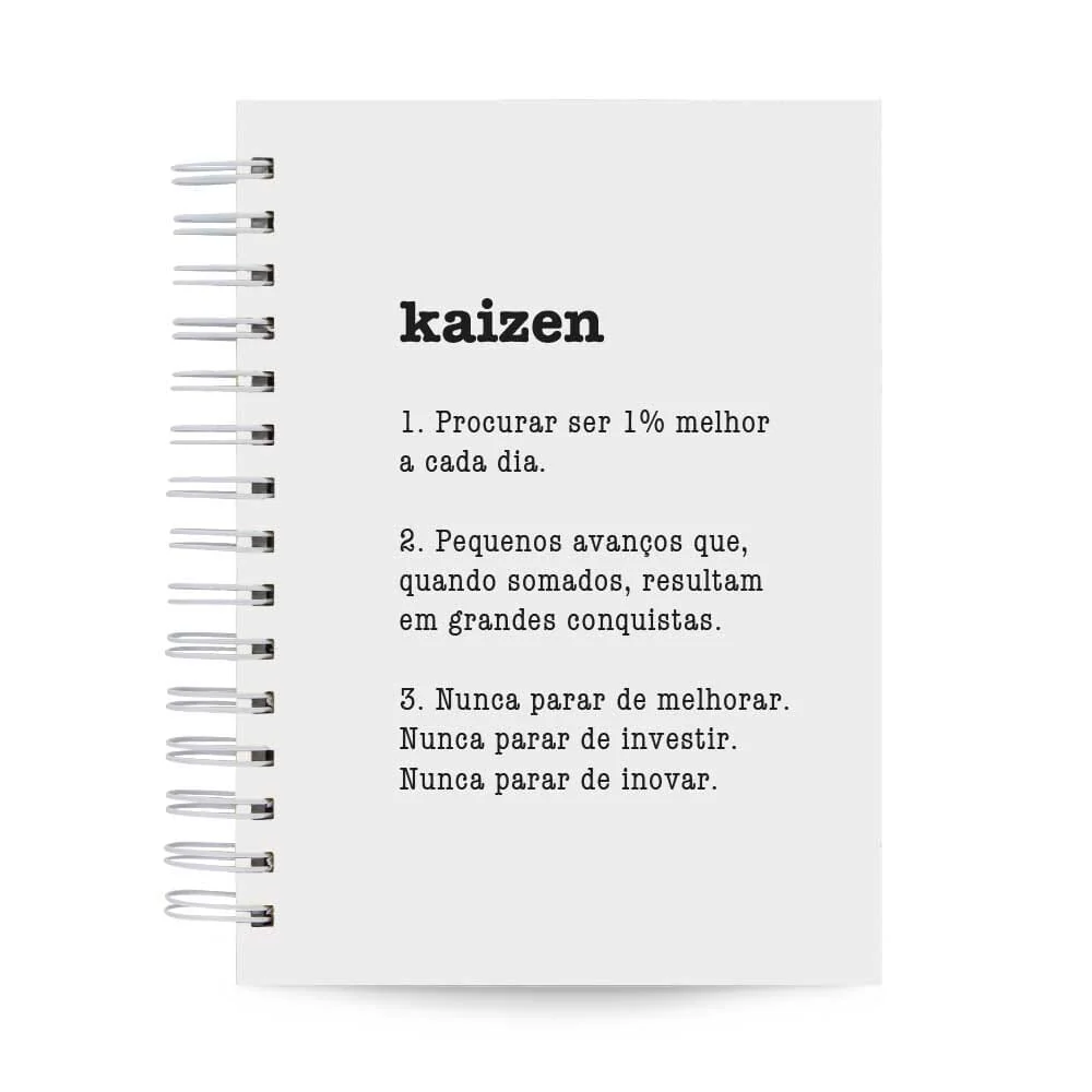 Planner Diário Básico Permanente 365 Dias Capa Dura A5 Kaizen