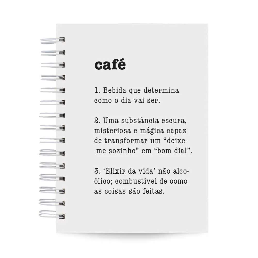 Planner Diário Básico Permanente 365 Dias Capa Dura A5 Café