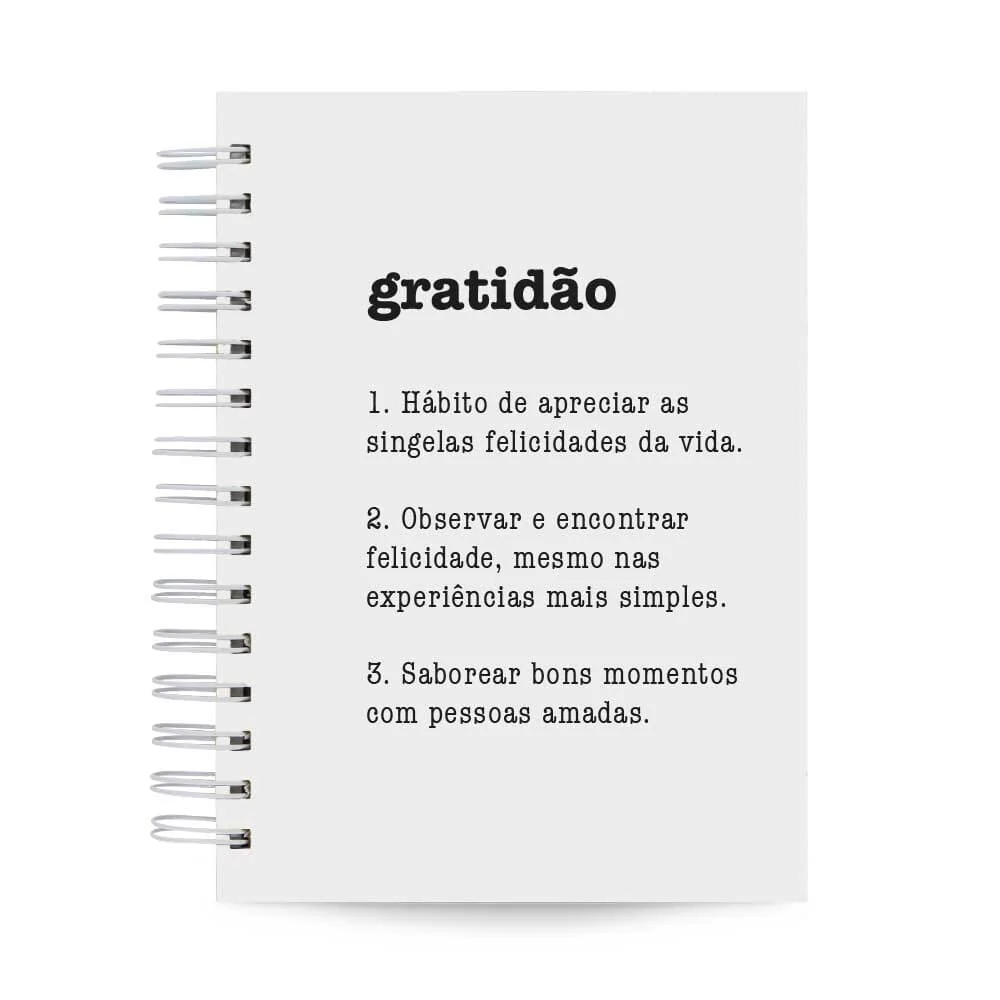 Planner Diário Básico Permanente 365 Dias Capa Dura A5 Gratidão
