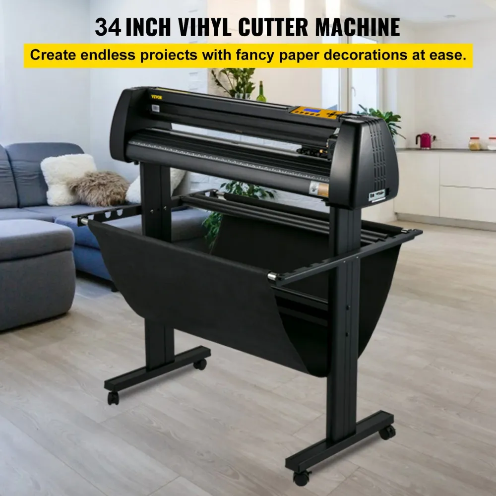 Plotter de Vinil VEVOR 870 mm com Suporte Robusto