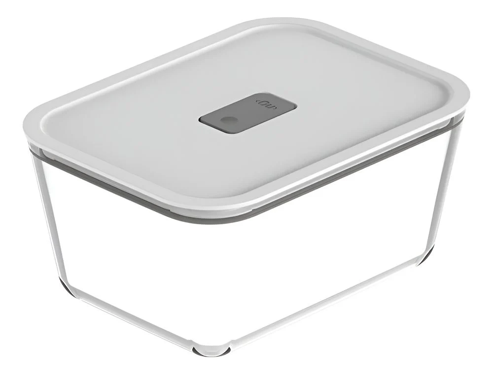 Pote de Vidro Hermético Fresh Lock 1,25L – Branco | OU