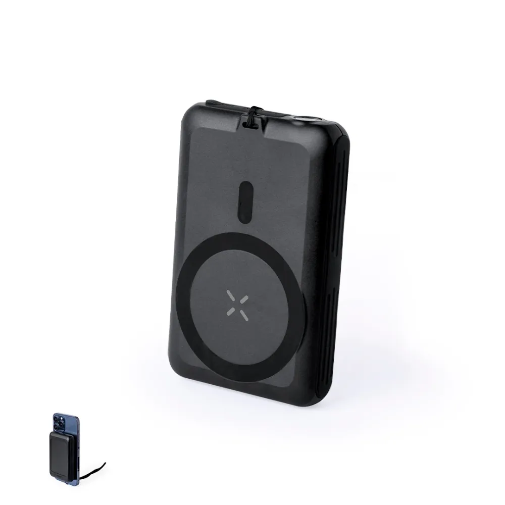 Power Bank Solar Haryin 5000mAh com Carregamento Sem Fios