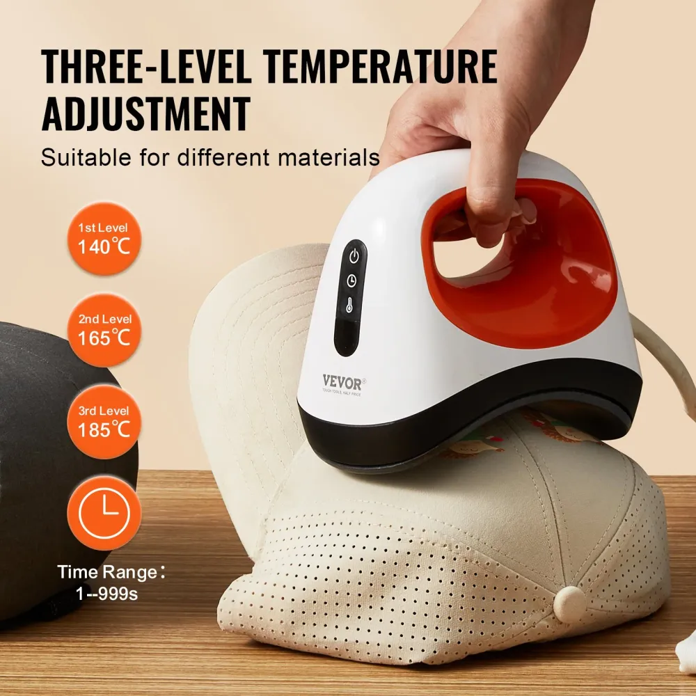 Prensa de Chapéus VEVOR Mini com 3 Níveis de Calor