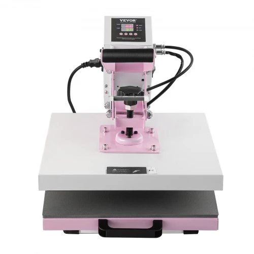 Prensa Térmica VEVOR 380x380 mm Rosa - Fácil e Eficiente