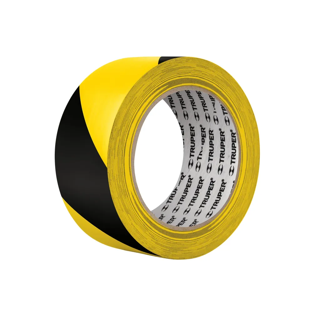 Cinta De Precacion Para Piso Amarillo/Negro 48cm x 33 Mts, Truper 12597 Proveedora Ferretera La Mundial