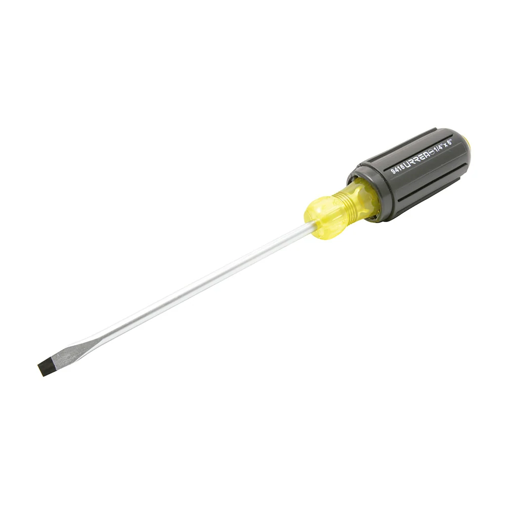 Desarmador Cushion Grip Barra Redonda Punta Plana 3/8" x 8" Urrea 9408 Proveedora Ferretera La Mundial