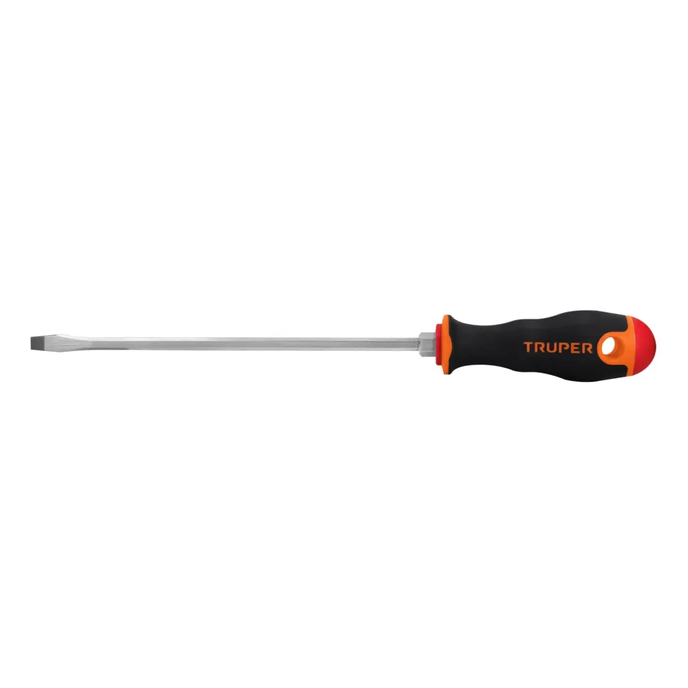 Desarmador Plano 1/4" x 8" Mango Comfort Grip, Truper 100833 Proveedora Ferretera La Mundial