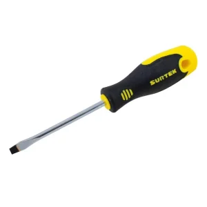 Destornillador bimaterial barra redonda punta plana 3/8 x 8" Surtek D208 Proveedora Ferretera La Mundial