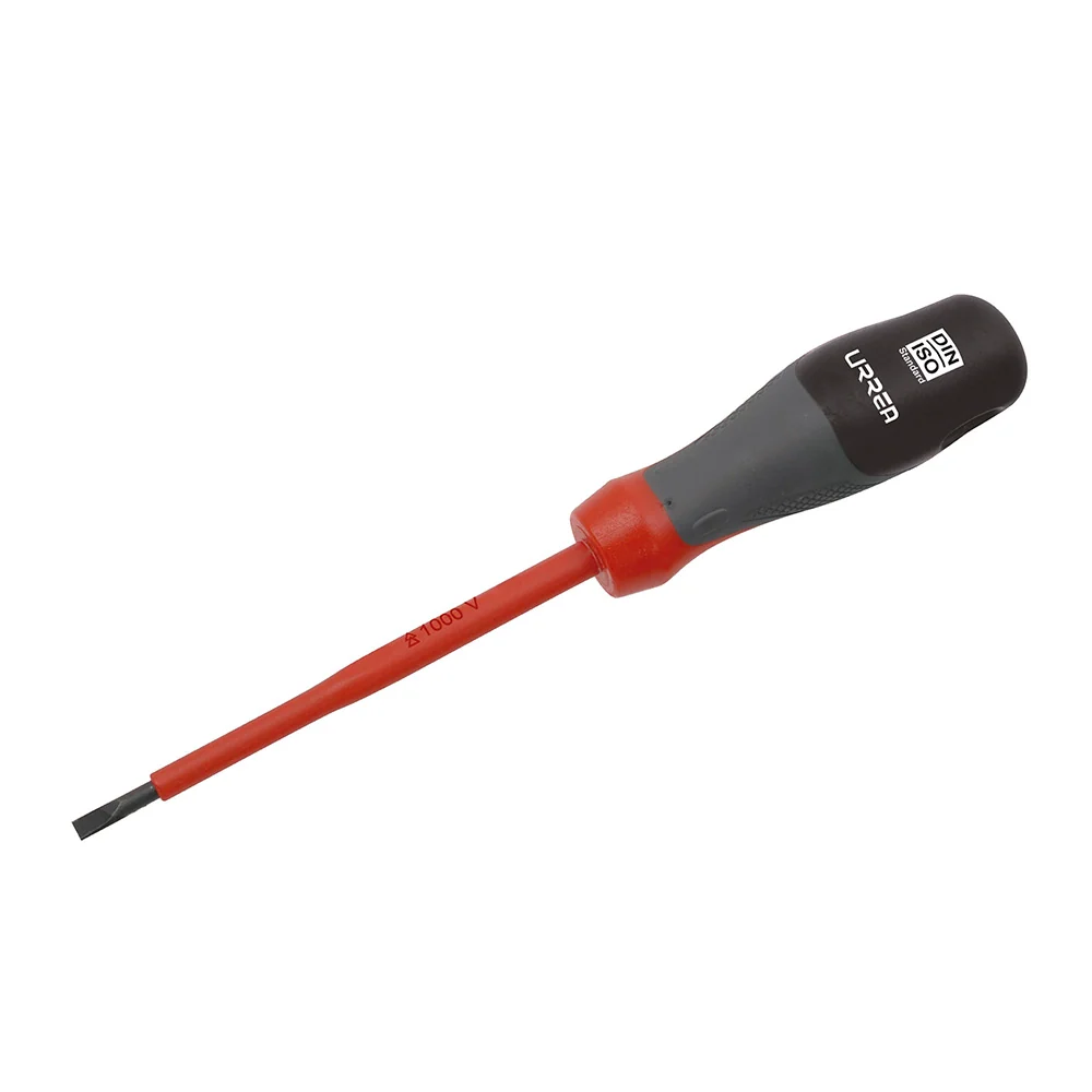 Destornillador trimaterial para 1000V barra redonda plano 3/32" x 3" Urrea 9713T*** Proveedora Ferretera La Mundial
