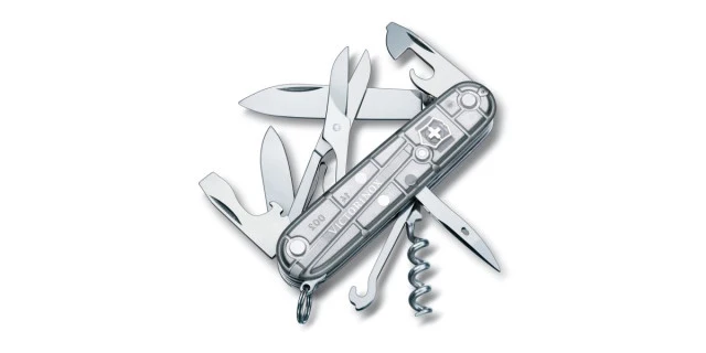 Hta Climber Silver Transp. 14 Usos Victorinox 1.3703.T7 Proveedora Ferretera La Mundial