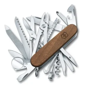 Hta SwissChamp Wood, 91 mm , Nogal Victorinox 1.6791.63*** Proveedora Ferretera La Mundial