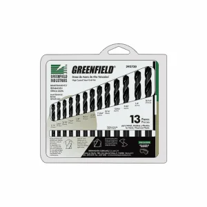 Juego de Brocas Jobber Fraccionales 13 Piezas 1/16" - 1/4 Greenfield 292730 Proveedora Ferretera La Mundial