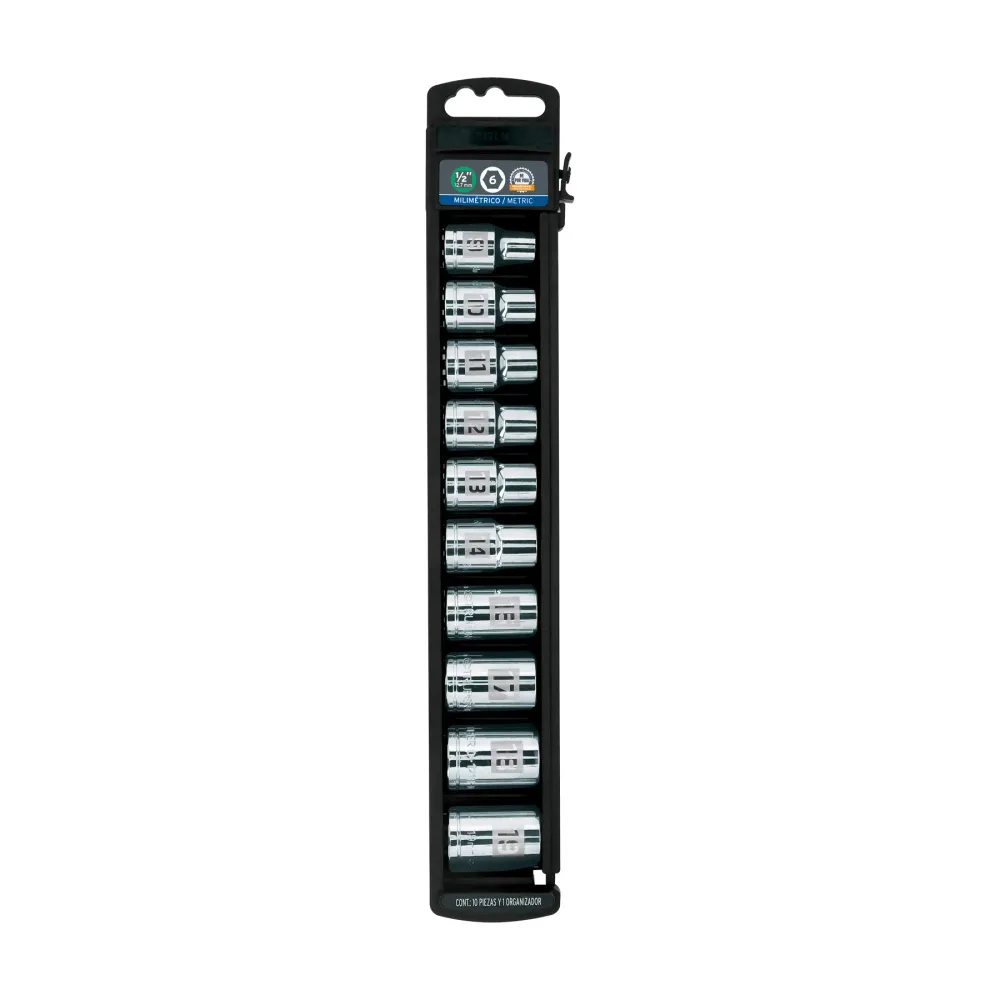 Juego De 10 Dados Cuadro 1/2" mm, Truper 14177 Proveedora Ferretera La Mundial