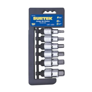 Juego de 6 dados punta hexagonal métricos 1/2" Surtek F58H01M Proveedora Ferretera La Mundial