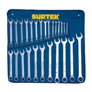 Juego de 26 llaves comb pulido espejo MM Surtek 100565 Proveedora Ferretera La Mundial