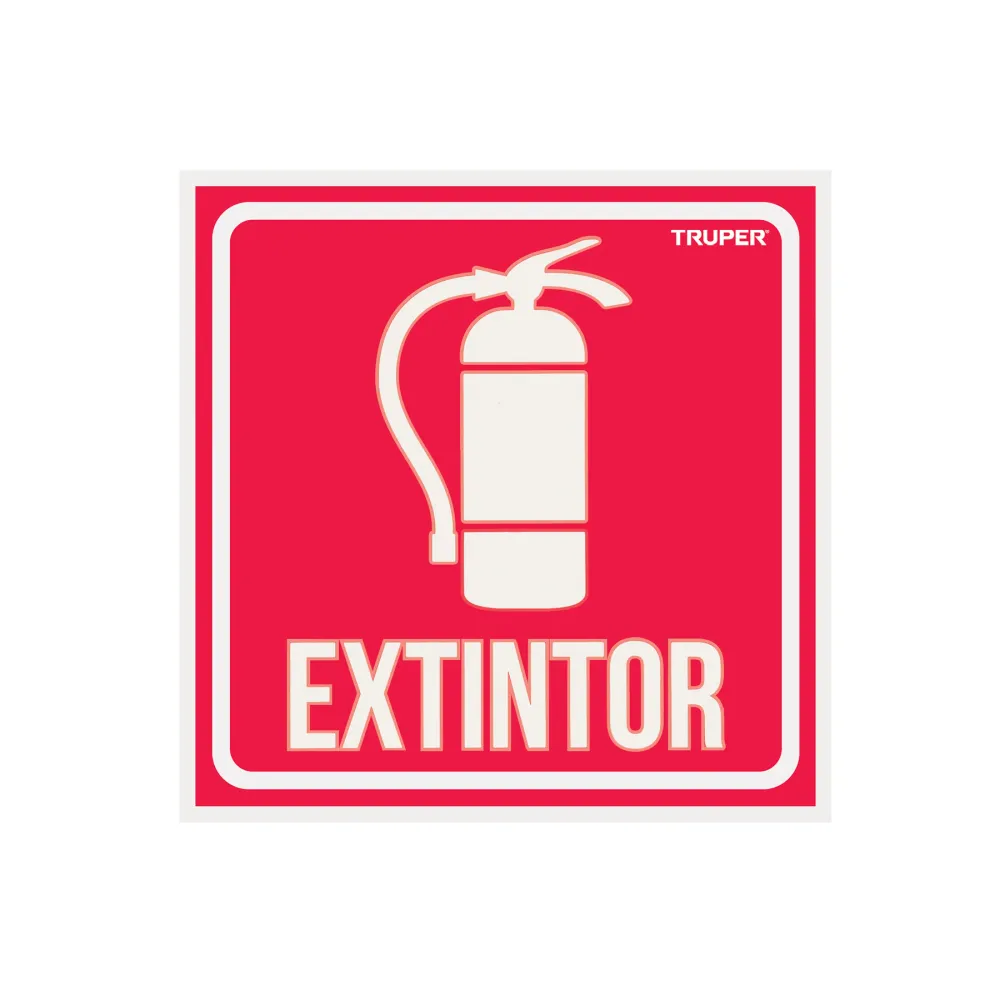 Letrero De Señalización "EXTINTOR", 19 x 19 cm, Truper 18434 Proveedora Ferretera La Mundial