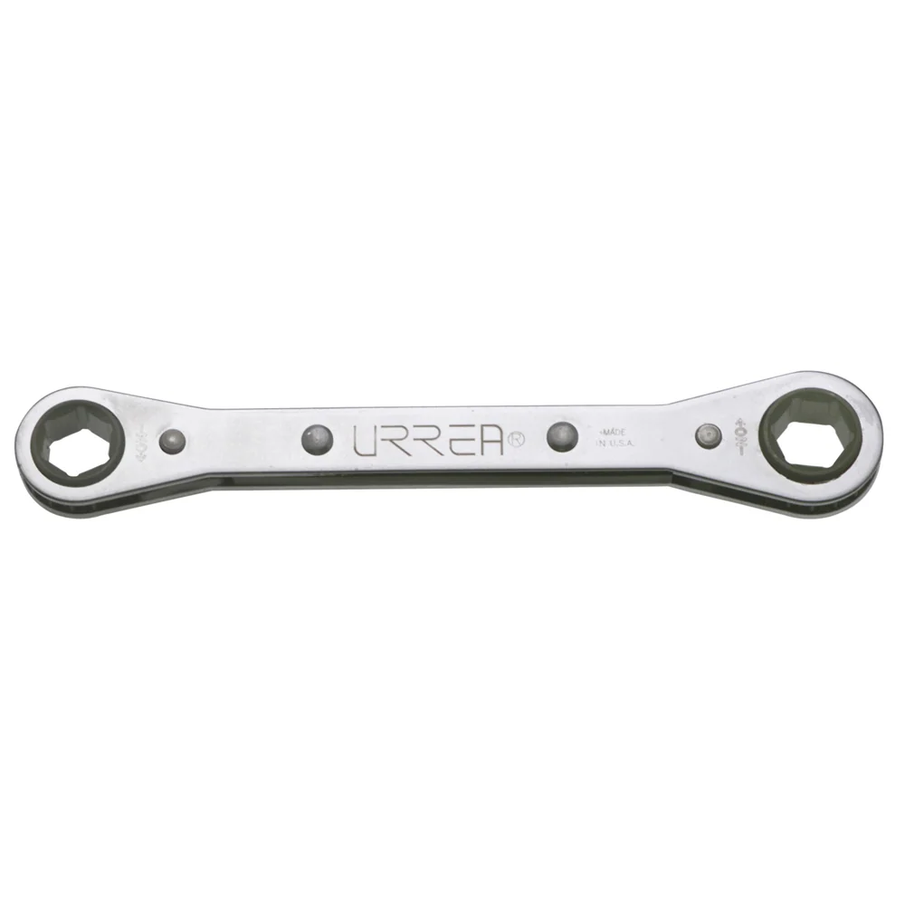 Llave de estrías pulido espejo plana de matraca métrica, 6 puntas, 11 x 12 mm Urrea 1193M Proveedora Ferretera La Mundial