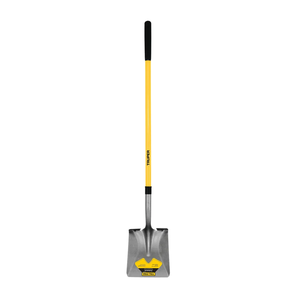 Pala Cuadrada Truper Pro, Mango Largo De Fibra De Vidrio 48", Truper 17167 Proveedora Ferretera La Mundial