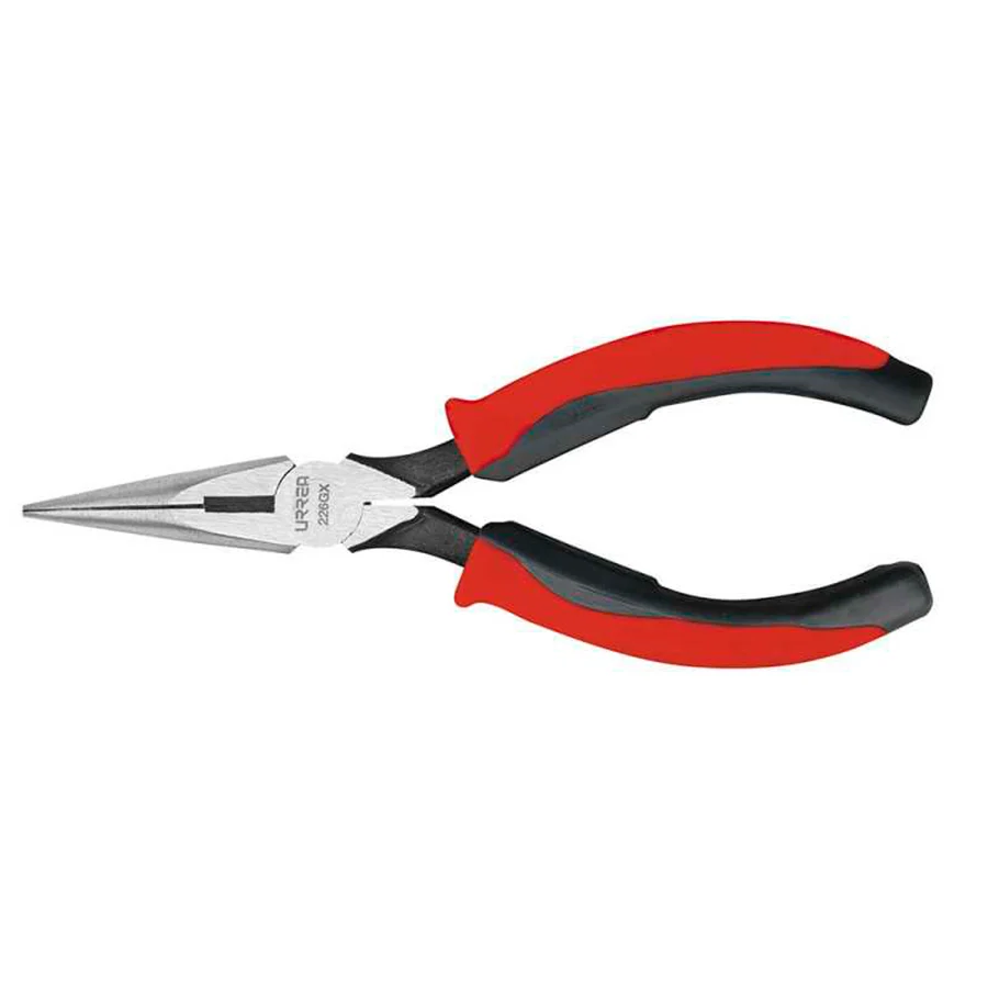Pinza con mango bimaterial de 6-23/32" punta larga corte lateral sin resorte Urrea 226GX Proveedora Ferretera La Mundial