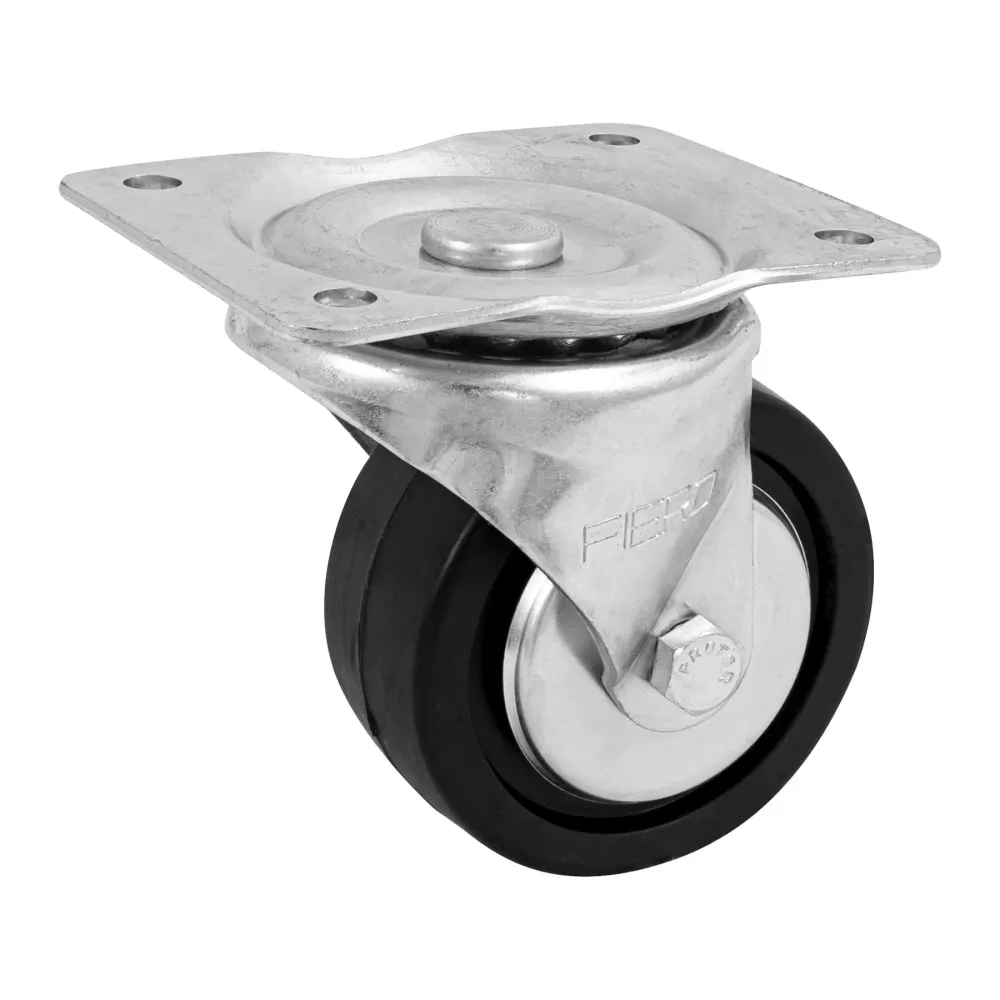Rodaja Hule 4", Placa Giratoria C/Balero, Carga 100kg, Fiero 48613 Proveedora Ferretera La Mundial