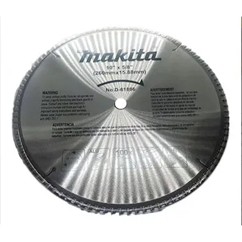 Sierra Circular De 10" x 5/8" x 100Th TCG Para Aluminio, Makita D-61896 Proveedora Ferretera La Mundial