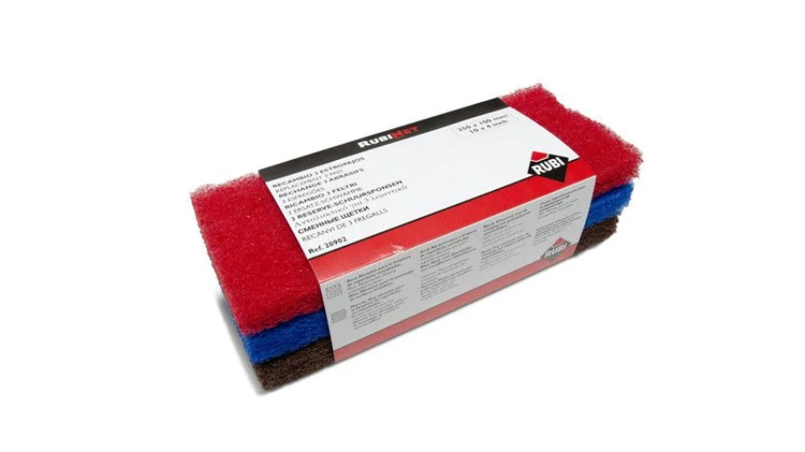 Recarga 3 esfregões 25cm Rubi Macio/Médio/Forte