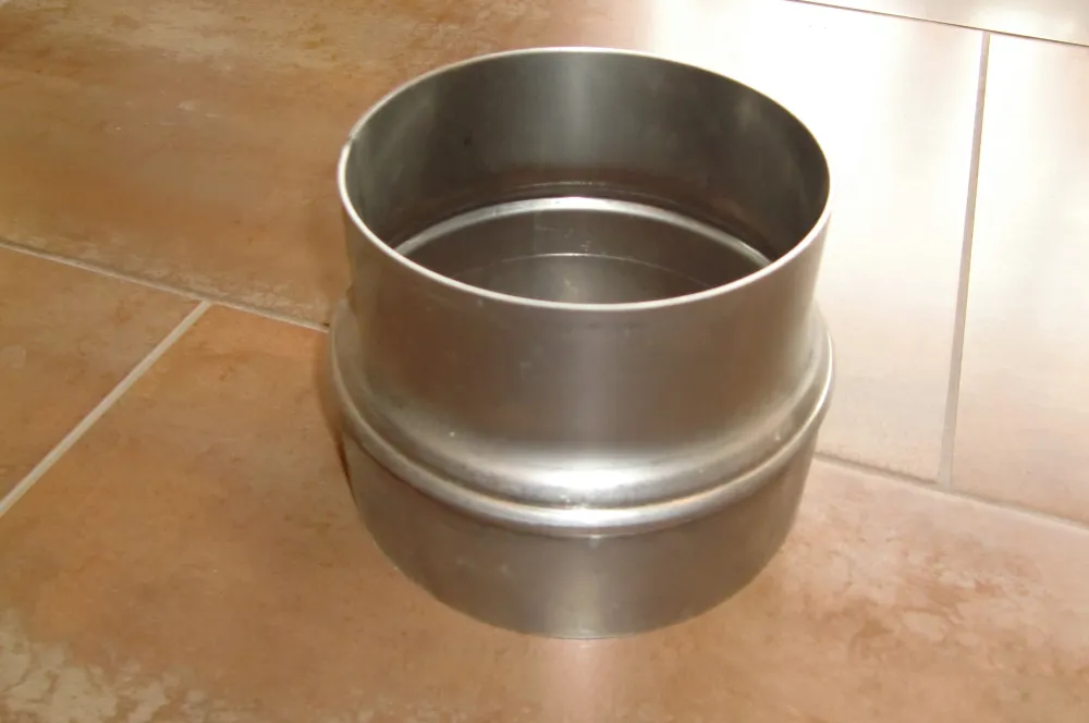 Redução 145 - 130 mm de transição de redução de tubo de 130 mm em branco de ço em branco