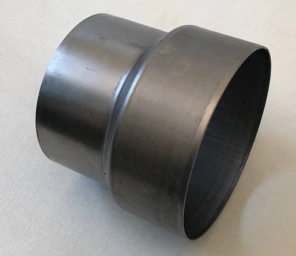 Redução 145 - 130 mm de transição de redução de tubo de 130 mm em branco de ço em branco