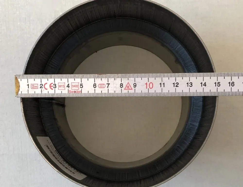 Redução 145 - 130 mm de transição de redução de tubo de 130 mm em branco de ço em branco