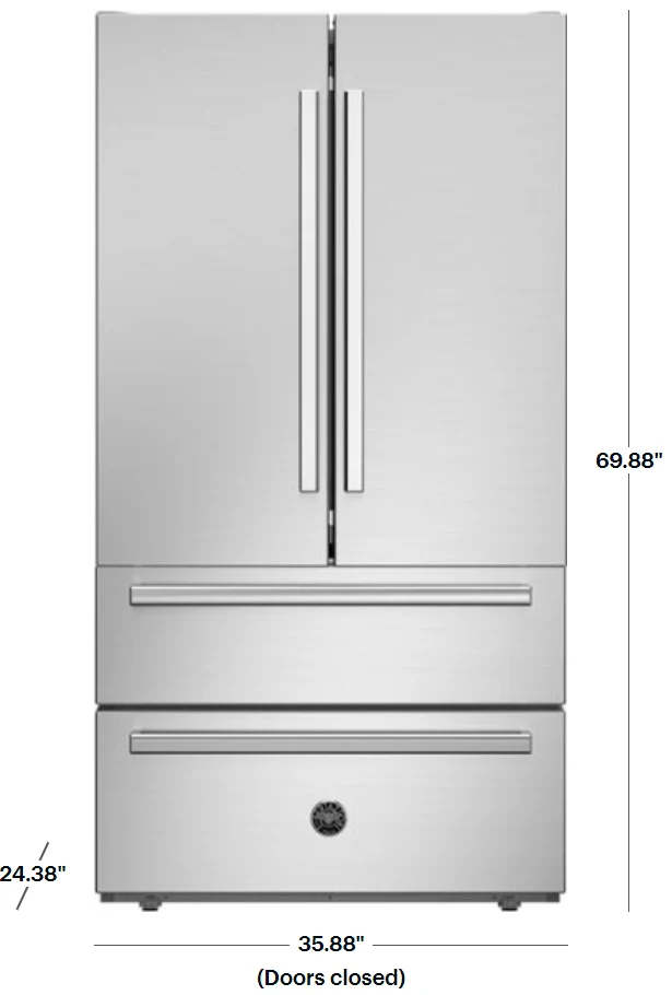 Refrigerador BERTAZZONI REF36FDFIXNV.