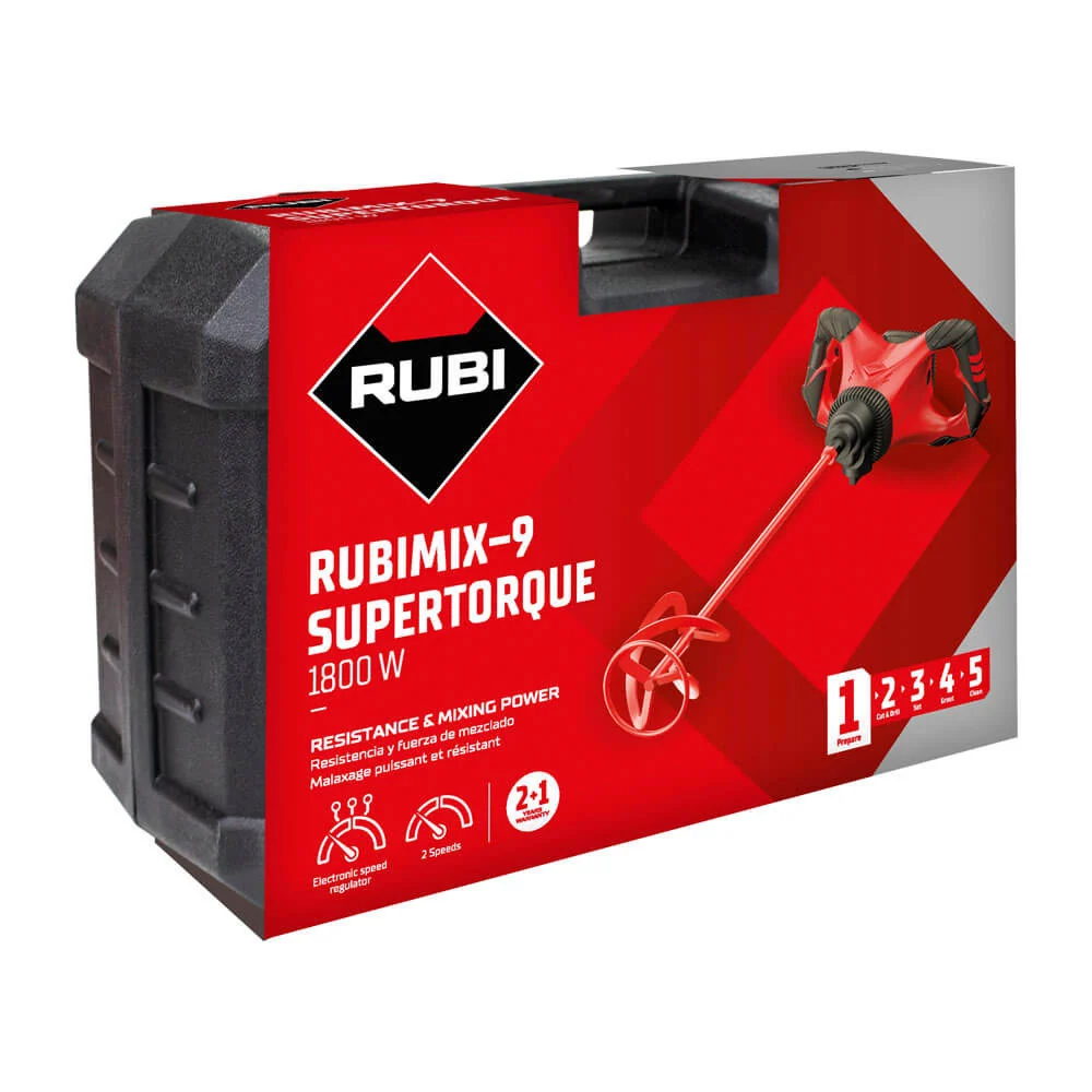 Rubi Misturador elétrico 1.800W RUBIMIX-9 SUPERTORQUE com maleta