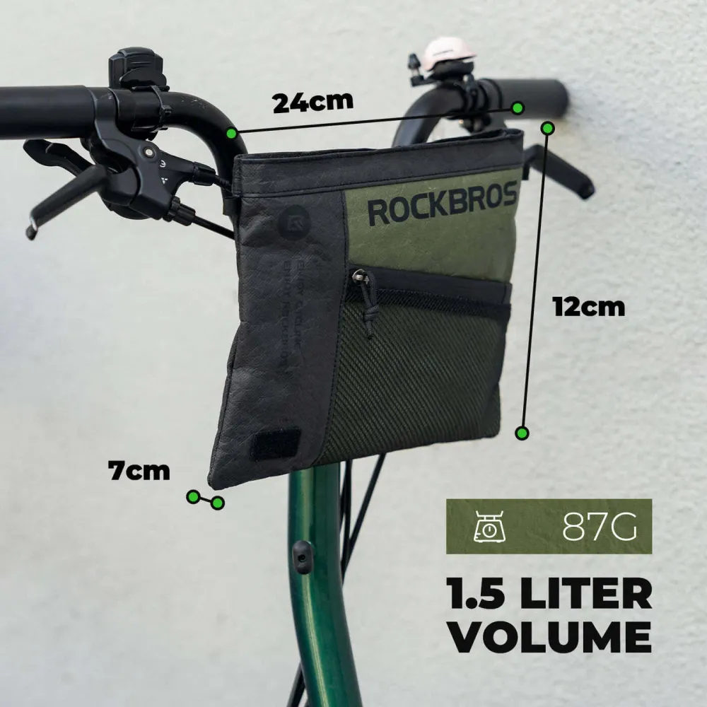 Saco de Guiador de Bicicleta 1,5 L – Convertível em Saco de Tiracolo