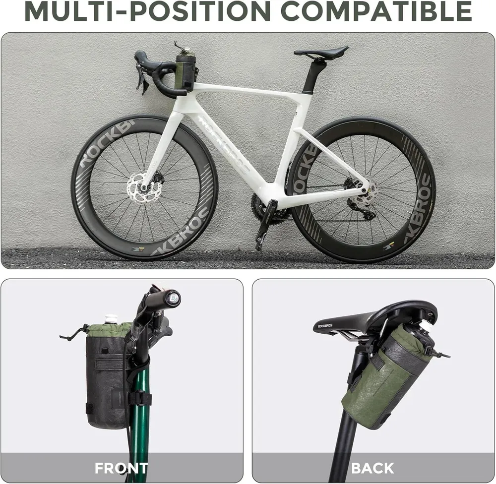 Saco de Guiador / Suporte para Garrafa de Bicicleta – Ultra-Leve, Multi-Tiras