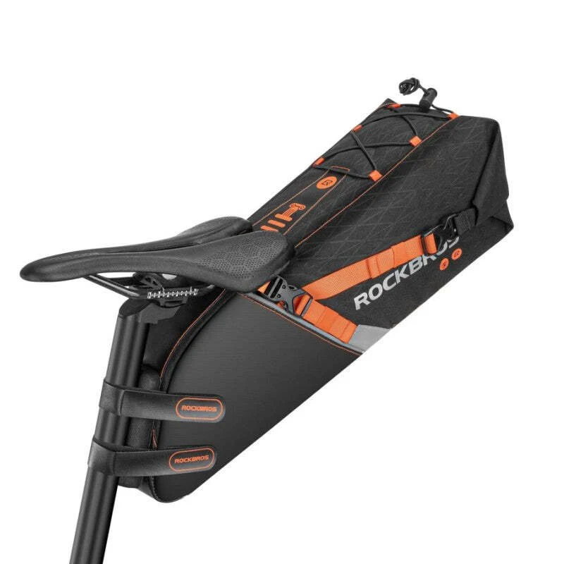 Saco de Selim de Bicicleta ROCKBROS 10 L – Impermeável, Grande Capacidade